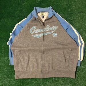 Vintage Carolina Tar Heels Spell out Full Zip Crewneck Sweatshirt Adult 2XL